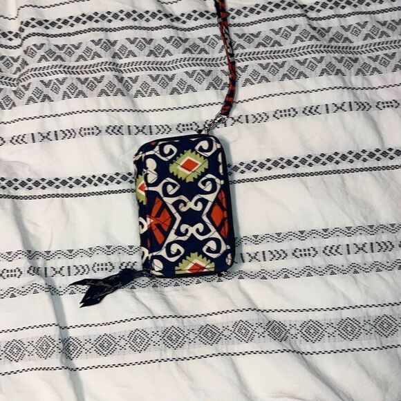 Vera Bradley Zip Around Wristlet Wallet – Navy Multicolor Aztec Print - Picture 2 of 5